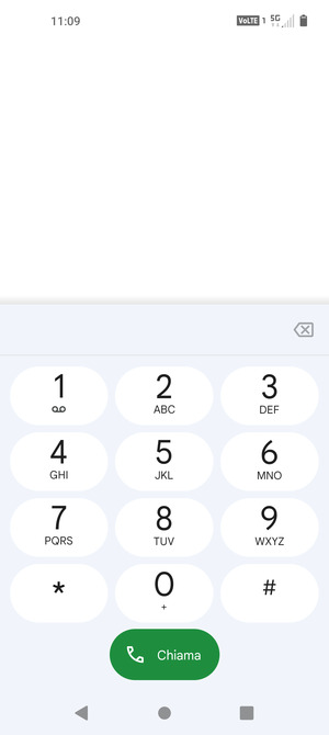 Premi e tieni premuto il numero 1