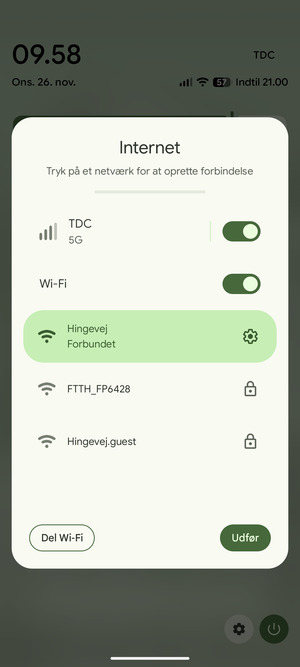 Slå Wi-Fi fra