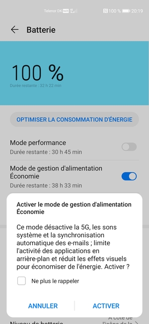Sélectionnez ACTIVER