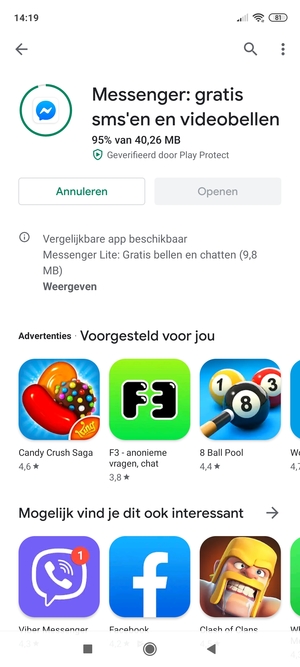 Wacht tot het installatieproces beëindigd is