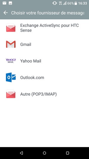 Sélectionnez Outlook.com (Hotmail)