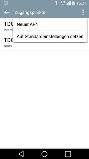 Wählen Sie Auf Standardeinstellungen setzen