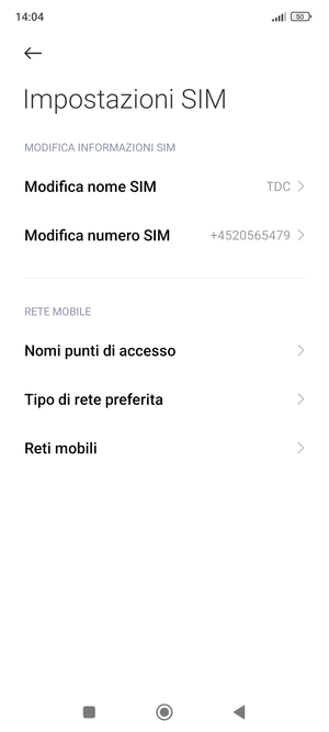 Seleziona Nomi punti di accesso
