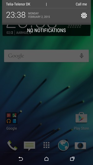 Slide down the top menu again