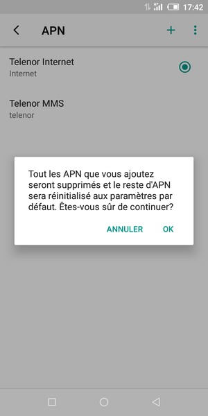 Sélectionnez OK