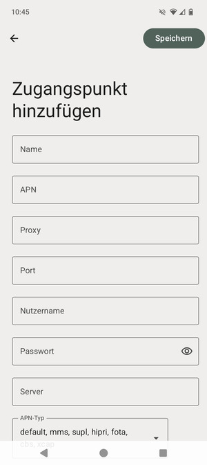 Geben Sie MMS-Informationen ein