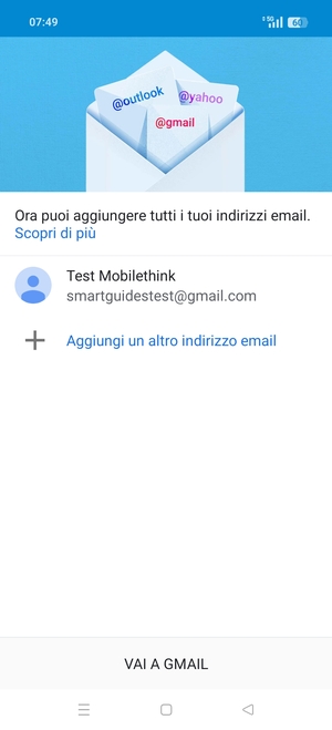 Seleziona VAI A GMAIL