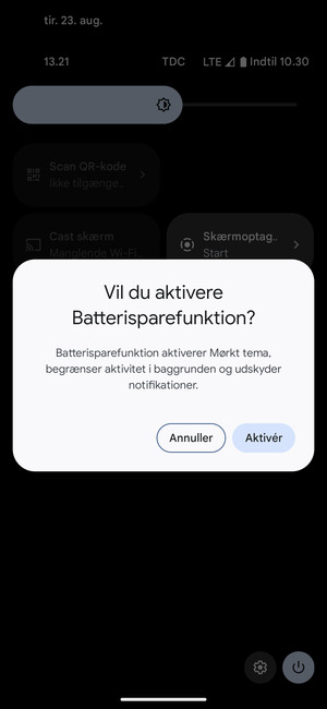 Vælg Aktivér