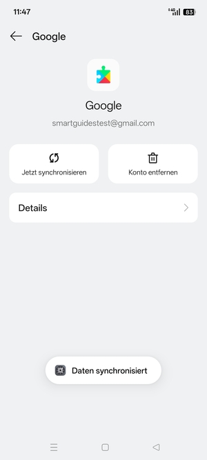 Ihre Daten werden synchronisiert