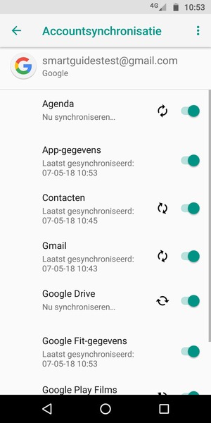 Uw gegevens worden gesynchroniseerd