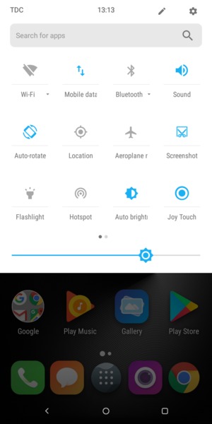 Adjust brightness to the required level