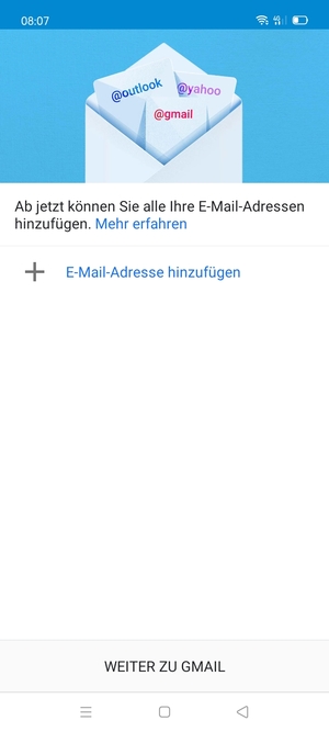 Wählen Sie E-Mail-Adresse hinzufügen