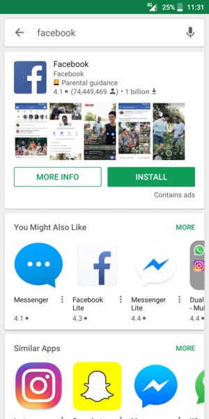 Select the app