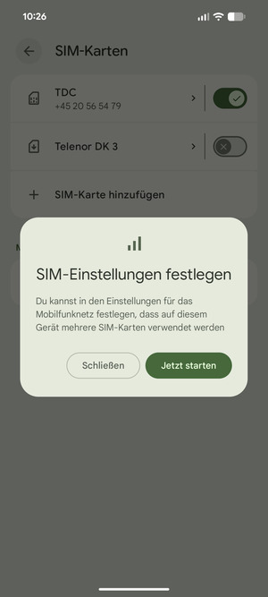 Wählen Sie Jetzt starten
