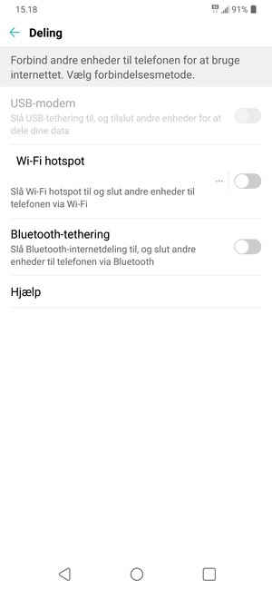 Vælg Wi-Fi hotspot