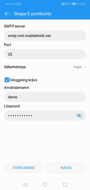 Ange utgående serveradress