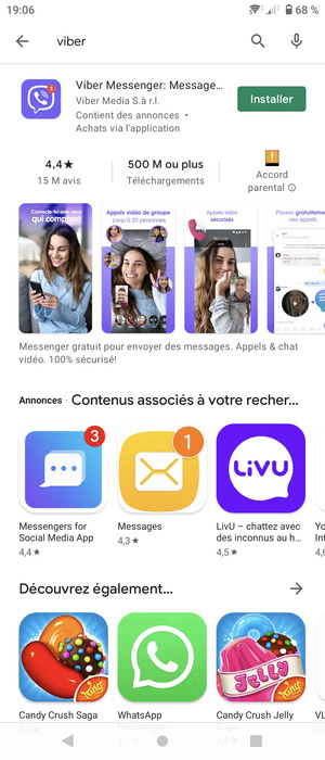 Sélectionnez l'appli