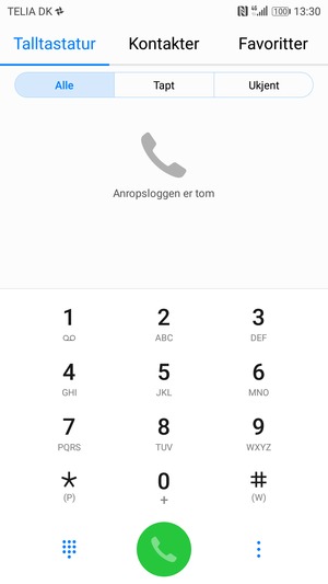 Velg menyknappen