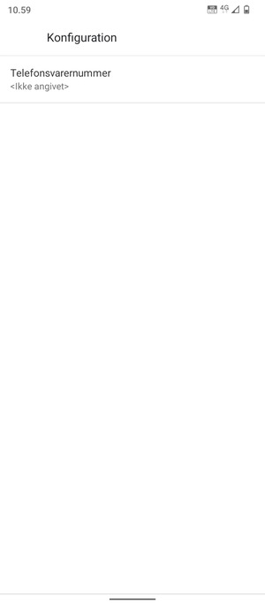 Vælg Telefonsvarernummer