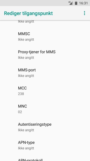 Bla ned og skriv inn MMS-informasjon