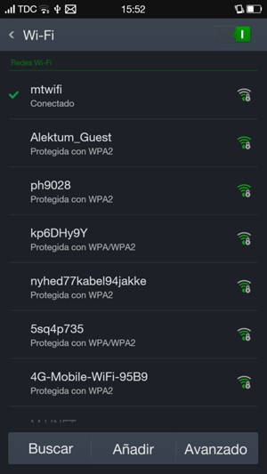 Ahora está conectado a la red Wi-Fi
