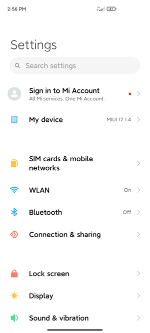 Select My device