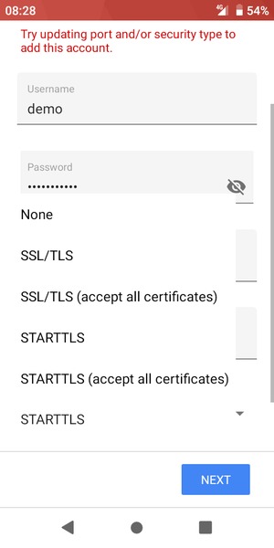 Select None and  NEXT