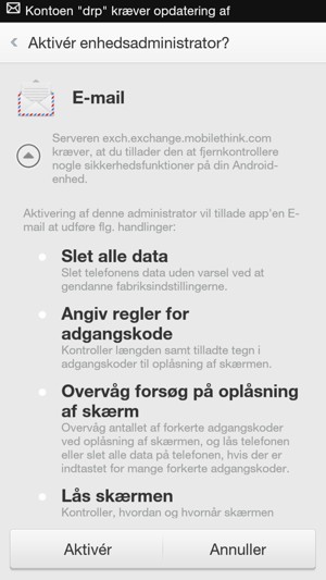 Vælg Aktivér