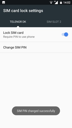 Your SIM PIN has been changed