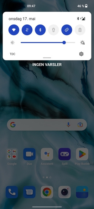 Dra ned toppmenyen igjen