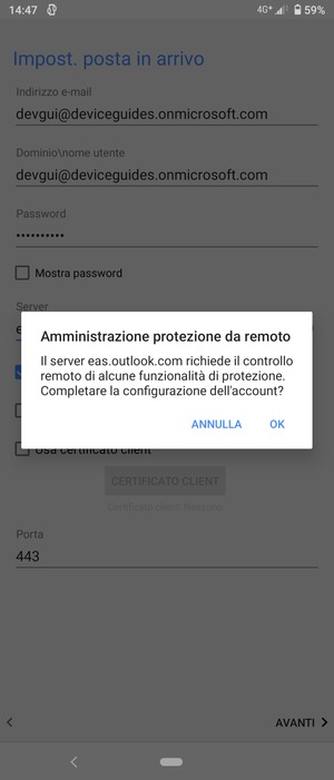 Seleziona OK