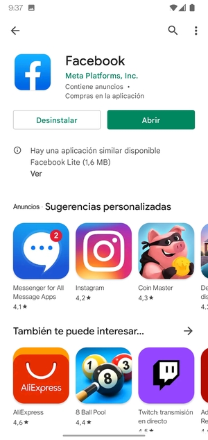Seleccione Abrir