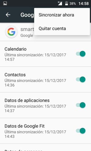 Seleccione Sincronizar ahora
