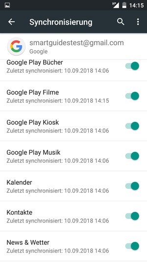 Wählen Sie die Menü-Taste