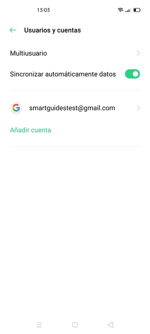 Seleccione su cuenta Google