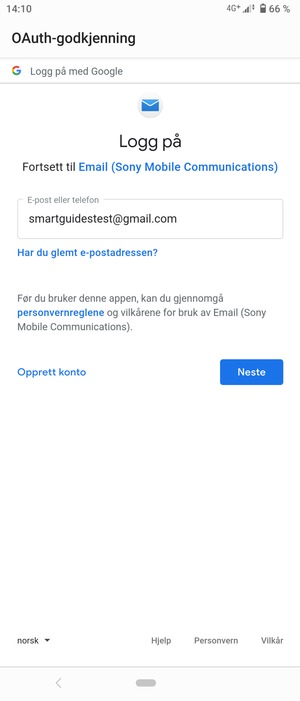 Velg Neste