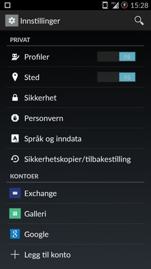 Bla til og velg Sted