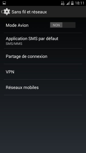 Sélectionnez Réseaux mobiles
