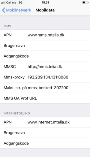 Indtast MMS oplysninger