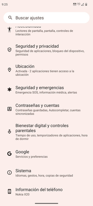 Desplácese y seleccione Sistema