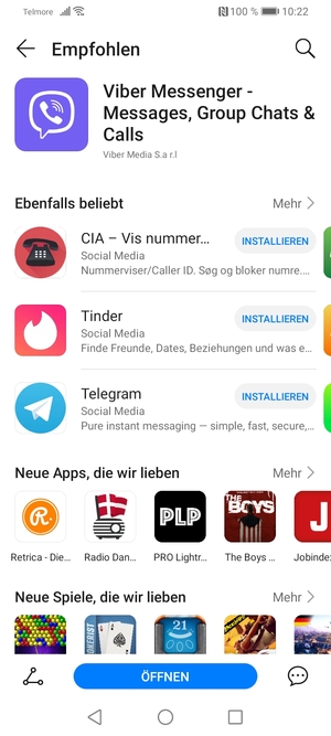 Wählen Sie ÖFFNEN