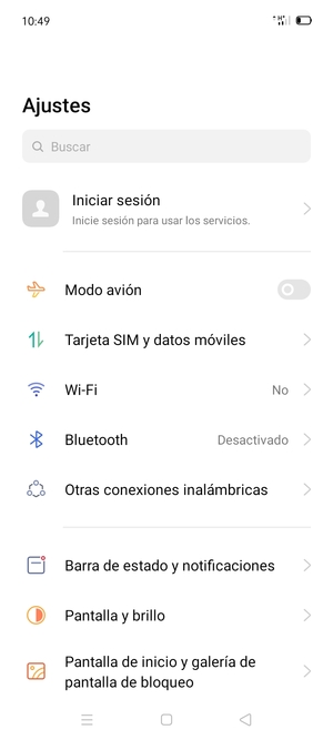 Seleccione Tarjeta SIM y datos móviles