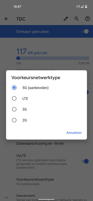 Selecteer uw voorkeursoptie