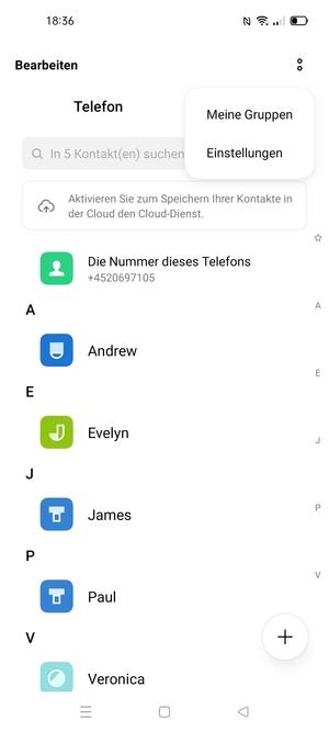 Wählen Sie Einstellungen