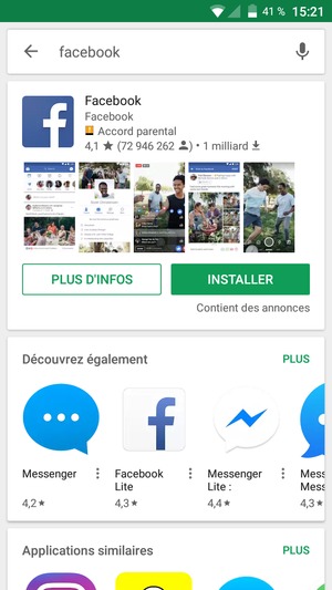 Sélectionnez l'appli