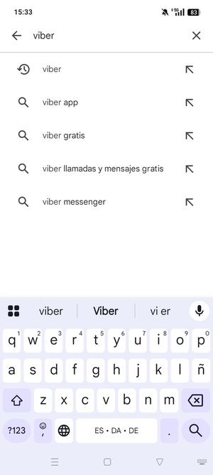 Introduzca el nombre de la aplicación y seleccione Buscar