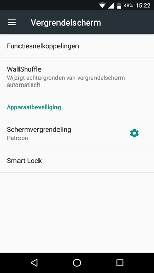Uw telefoon is nu beveiligd met een schermvergrendeling