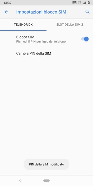 Il tuo PIN della SIM è stato modificato