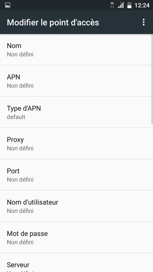 Saisissez les informations MMS