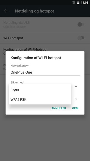 Vælg WPA2 PSK
